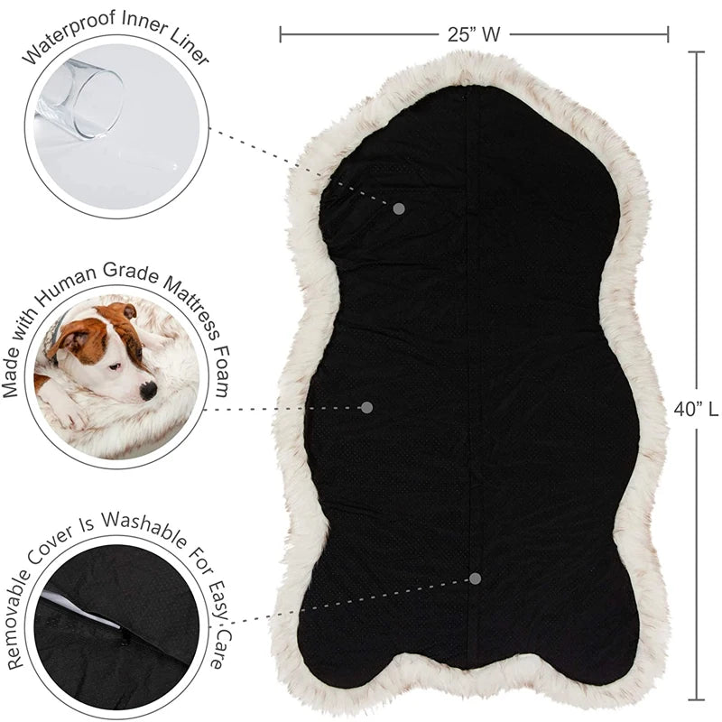 Soft Cozy Thick Faux Fur Pet Dog Sleeping Mat - Made4Pets