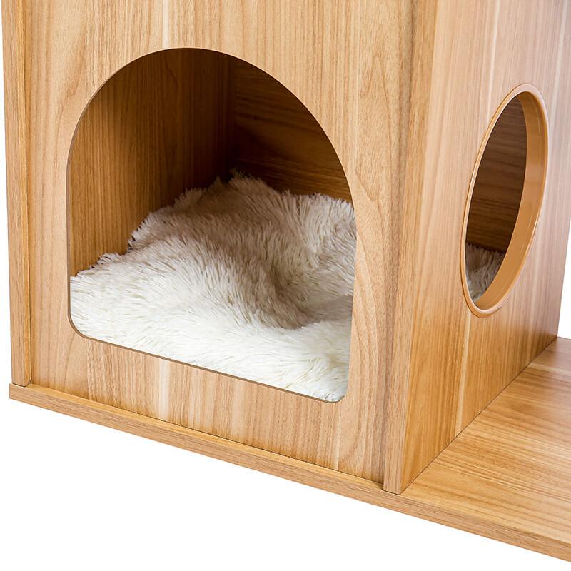 Modern Cat Tree for Large Cat with Clear Bowl & Scratch Post - Made4Pets