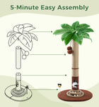 Made4Pets Palm Tree Cat Scratching Post with Sisal Rope, Interactive Hanging Balls, Toy Mouse and Two-Layer Ball Track Cat Toys, Cat Scratcher Tower for Indoor Cats and Kittens