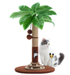Made4Pets Palm Tree Cat Scratching Post with Sisal Rope, Interactive Hanging Balls, Toy Mouse and Two-Layer Ball Track Cat Toys, Cat Scratcher Tower for Indoor Cats and Kittens