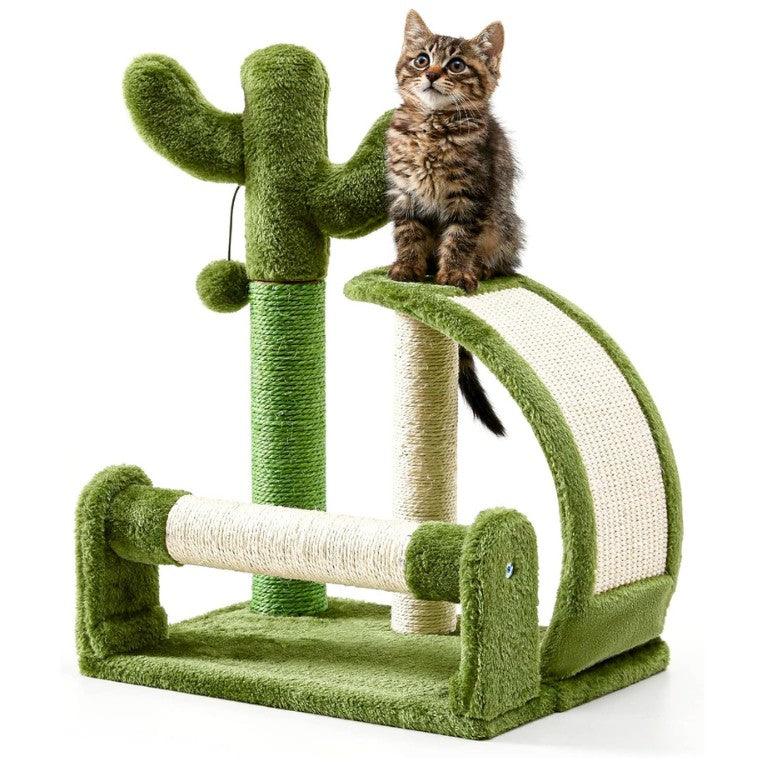 Cactus Scratcher Tree for Indoor Small Cats with Natural Sisal Ropes - Made4Pets