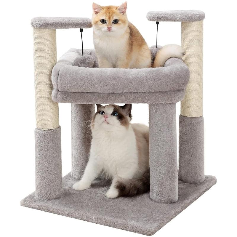 Cat Tower with 2 Natural Sisal Scratching Post for Kitten - Made4Pets