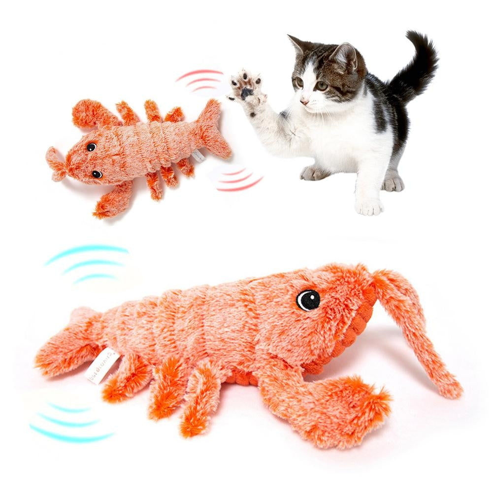 Electric Jumping Shrimp USB Rechargeable Simulation Lobster - Made4Pets