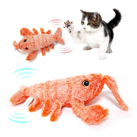 Electric Jumping Shrimp USB Rechargeable Simulation Lobster - Made4Pets